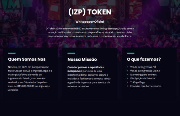 OFERTA INICIAL - TOKEN (IZP)