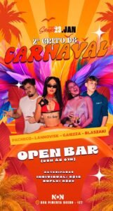 2° GRITO DE CARNAVAL - SEXTA - OPEN BAR - NON